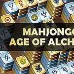 積み上げられたマージャン牌に様々な錬金術の記号が描かれている画像。