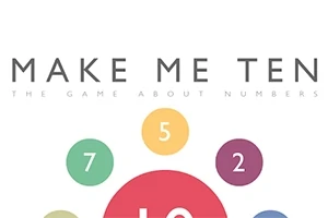 「MAKE ME TEN」という文字とカラフルな数字の円が並んでいるシンプルなデザイン。