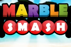 カラフルな「MARBLE SMASH」という文字が描かれた画像。