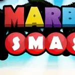 カラフルな「MARBLE SMASH」という文字が描かれた画像。