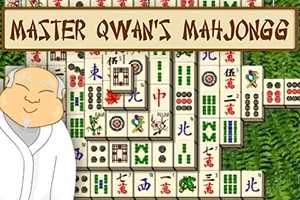 笑顔のキャラクターと背後の麻雀牌の配置。