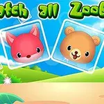 カラフルな背景に動物のキャラクターが描かれたイラスト。
