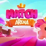 ピンク色の風景に王冠をかぶったピンクのキャラクターが杖を持っている。