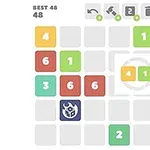色分けされた数字が並んだシンプルなグリッドパズル。