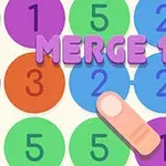カラフルな数字が書かれた円と「MERGE 13」という文字が中央にあり、指が1を指しているイメージ。