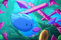 ミニスイムは海の宝をすべて集めるアーケードゲーム