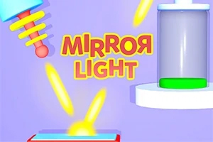 背景が紫色で、「MIRROR LIGHT」という文字と、光の粒、機械のパーツが描かれています。
