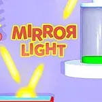 背景が紫色で、「MIRROR LIGHT」という文字と、光の粒、機械のパーツが描かれています。