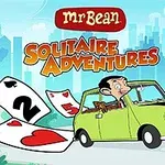 緑色の車に乗っているキャラクターと空中に舞うトランプカード。