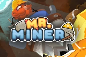 鉱山労働者のイラストと「MR