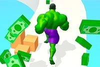 壁を壊して筋肉を増強するおもしろランゲーム