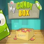 緑色のキャラクターがキャンディの入った箱と「MY CANDY BOX」という文字がある。