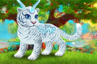 魔法の変身ゲームでファンタジータイガーをお世話しよう