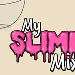 「My Slime Mixer」と書かれたテキストが、ピンク色のスライム風になっている画像。