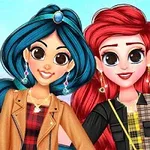 2人のアニメ風キャラクターが笑顔で並んでいる。