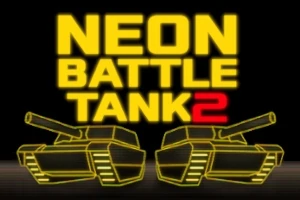 黄色で描かれた2台のネオン戦車のイラストとタイトルロゴ。