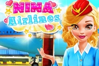 客室乗務員のニーナを助けて、このかわいいメイクゲームを楽しもう！