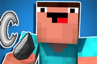 NoobはMinecraftで悪ふざけを決めて、プロの家に行った