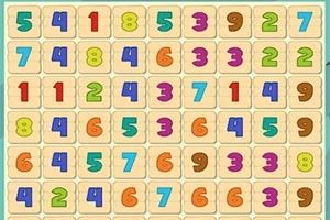 カラフルな数字がグリッド状に並んだボード。