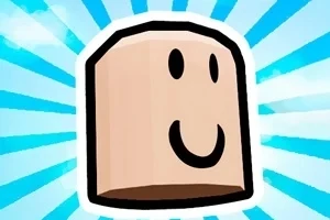 空色の背景に茶色のキャラクターが笑顔で描かれているイラスト。
