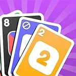 カラフルな背景に5枚の異なる色のカードの束。