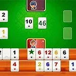 緑の背景に並べられた数字が書かれたカードとキャラクターアイコンが表示されている。