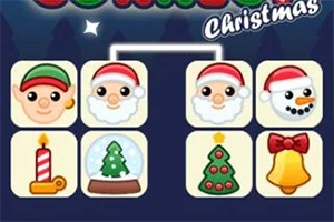 クリスマスをテーマにしたイラストで、サンタクロース、雪だるま、キャンドル、クリスマスツリー、ベルが描かれたアイコンが並んでいる。