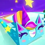 カラフルな動物キャラクターが笑顔で並ぶ明るい背景のイラスト。