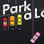 色とりどりの車が駐車場に停まっており、上方には「Park a Lot 3」と書かれているデザイン。