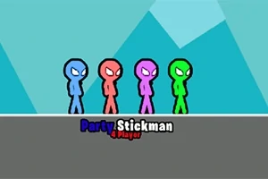 4人のカラフルなスティックマンが横並びで立っているイラスト。