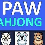 「PAW MAHJONG」というテキストと、動物のイラストが並んでいる画像で、虎、羊、コアラ、熊が描かれています。