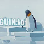 氷上に立つペンギンの近くに「PENGUIN