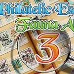 切手アルバムの上に拡大鏡と「3」と書かれた数字が配置されている。