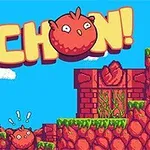 赤い丸いキャラクターが中央に描かれ、上部に「PICHON!