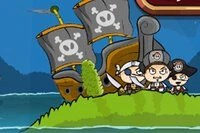 海賊船が沖合に出現しました！