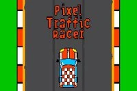 Pixel Traffic Racerで車を避けてどんどん進もう