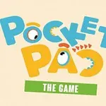 カラフルなフォントで「POCKET PAC THE GAME」と書かれたロゴ。