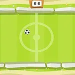緑のフィールドにサッカーボールが配置されたシンプルなサッカーコートのイラスト。