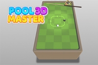 ビリヤードのキューを持って、Pool Master