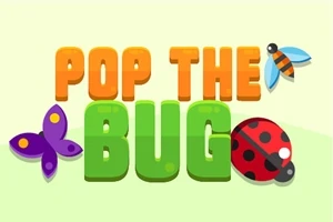 色とりどりの昆虫のイラストと「POP THE BUG」の文字が描かれた画像。