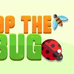 色とりどりの昆虫のイラストと「POP THE BUG」の文字が描かれた画像。
