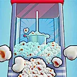 ポップコーンが弾ける赤い屋根のポップコーンメーカー。