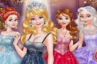 プリンセスを輝くドレスで着飾る