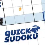 数独パズルの一部と「QUICK SUDOKU」のロゴ。