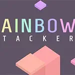 カラフルな立方体と「RAINBOW STACKER」という文字が描かれたイラスト。