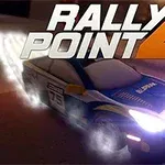 青と黄色のデザインが施されたスポーツカーが、明るいヘッドライトを輝かせながら夜間に走行している様子。