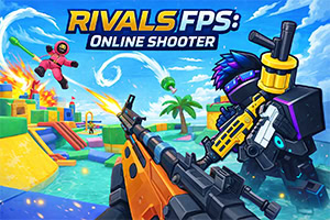 Rivals FPS: Online Shooterは、スピーディーなブロック調のオンラインバトルシューティングゲーム