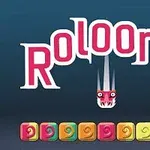 赤い文字の「Roloong」と龍の顔のイラスト、下にカラフルなブロックが並んでいる画像。