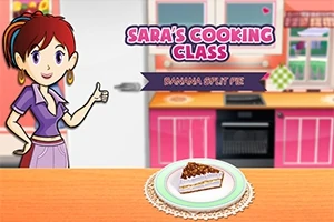 キッチンで女性のキャラクターが立っており、前景にはケーキが置かれている。