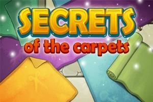 色とりどりのカーペットと「SECRETS of the carpets」というテキスト。